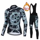 Комплект для велоспорта, зимняя одежда для велоспорта с длинным рукавом, утепленная флисовая одежда для велоспорта, 2022