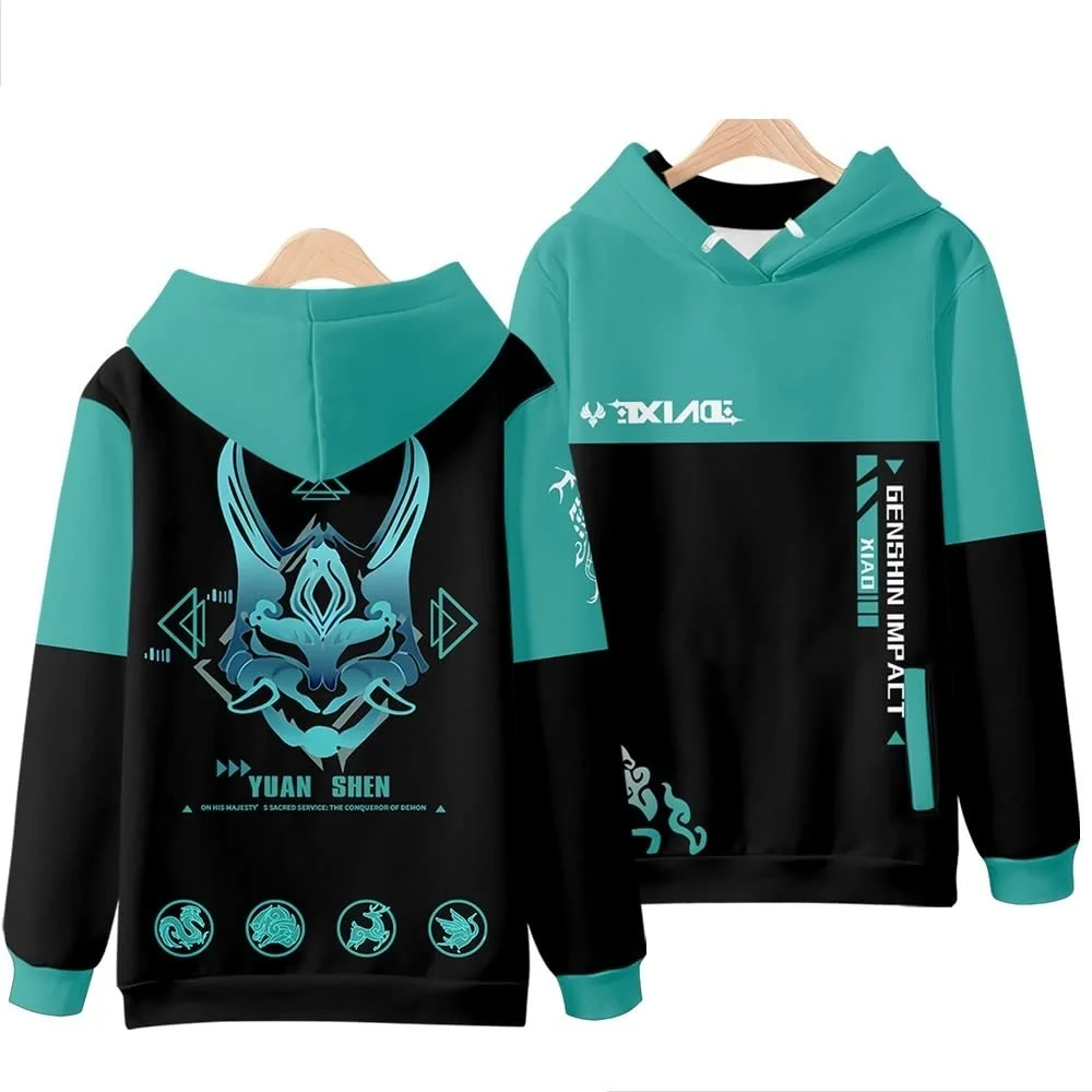 

2022 ensin Impact Xiao 3D Printin Men/Women Autumn Fasion ame dies Sweatsirt Lon Sleeves Pollover Clotes
