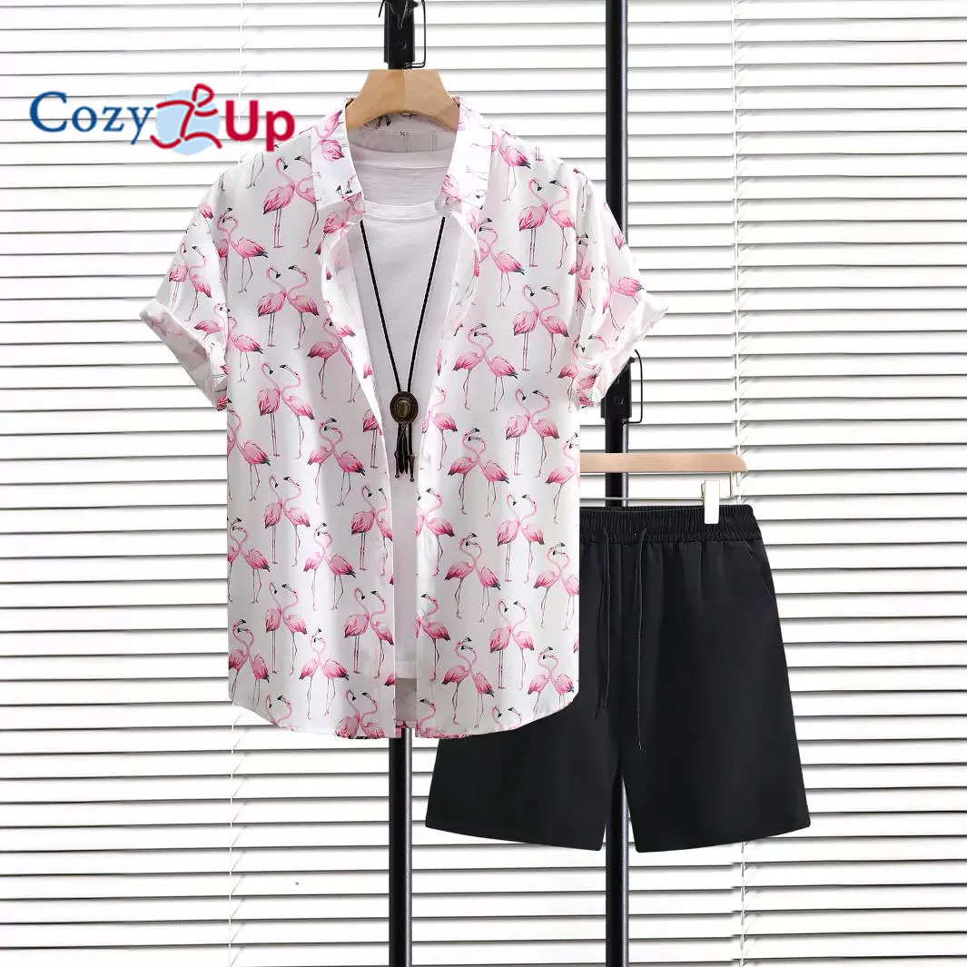 Летний комбинированный купальник-мужской комплект из двух предметов-пляжная