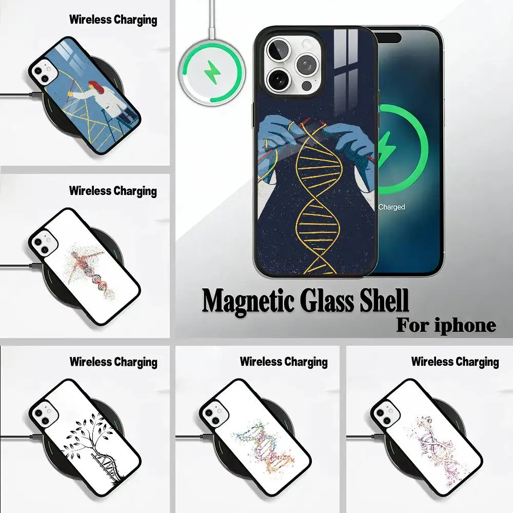 Фото Биологический чехол-зарядка S-Science DNA для iPhone 17, 16, 15, 14, 13, 12, 11 Plus, Pro, Max, Plus с беспроводной зарядкой №1