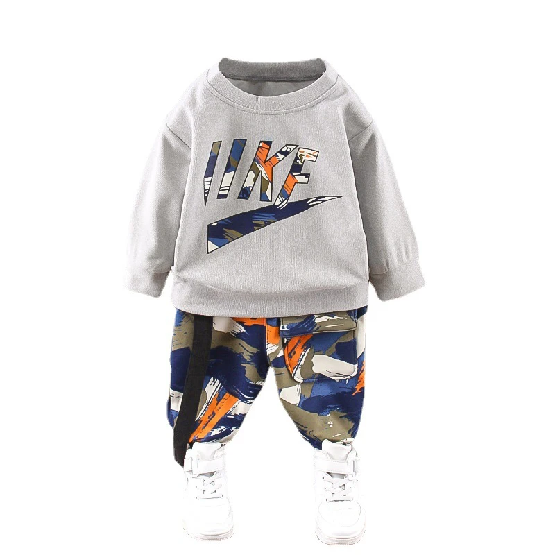 

Fashion Boy Sportswear Children Clothing 2pcs Autumn Infants Boys Clothing Sets 1-5 Years Letter Long Sleeve Tracksuit for Kids
