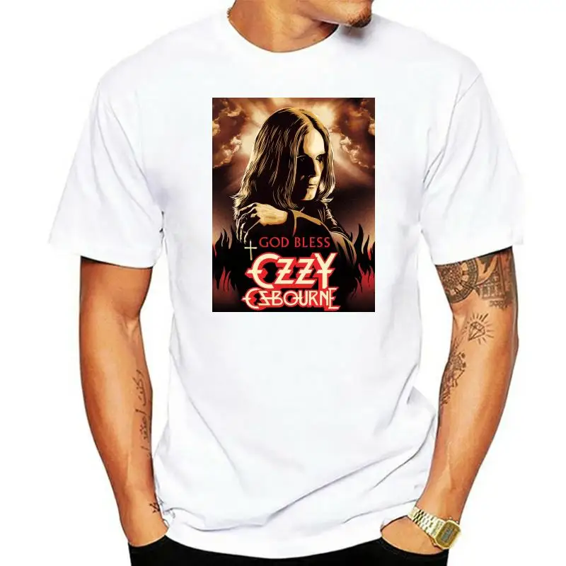 

New Popular God Bless Ozzy Osbourne MenBlack T Shirt Size Quality T Shirts Men Printing Short Sleeve O Neck Tshirt