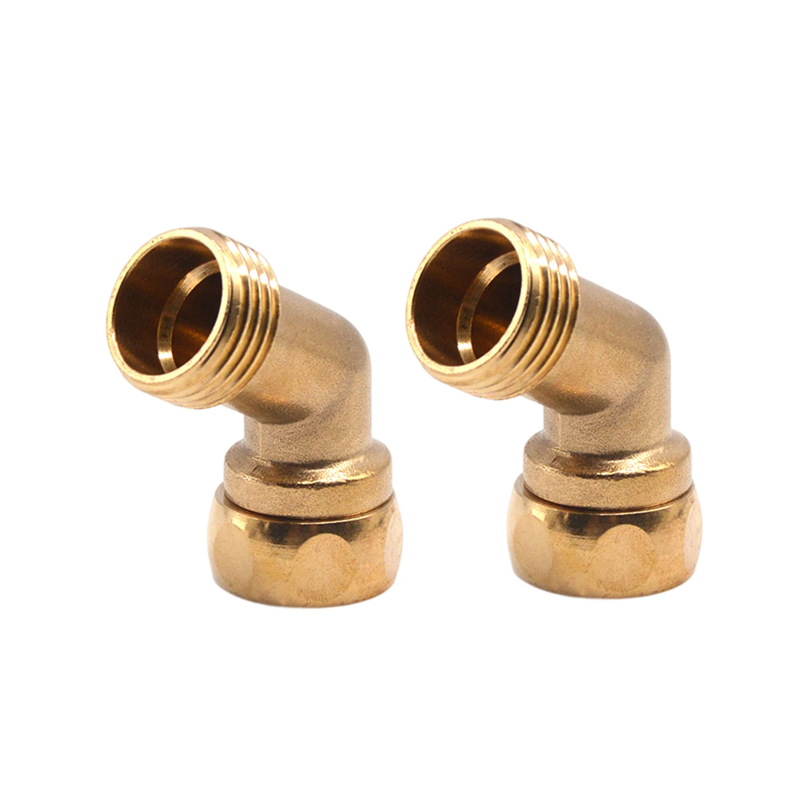 

2pcs Quick Connect Heavy Duty Solid Brass Eliminates Stress Wide Compatibility Gold Thickened Hose Elbows Sturdy 45 Degree RV