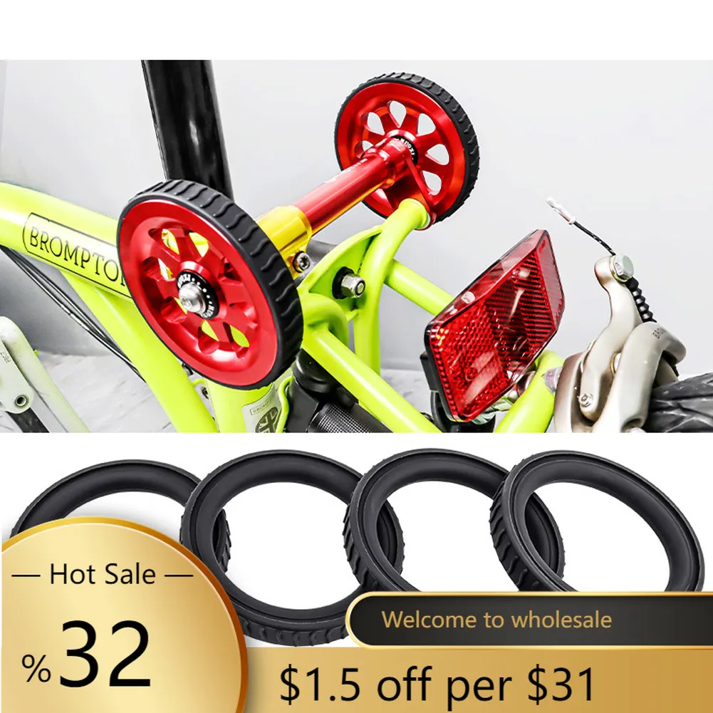 

Bicycle Easy Wheel Rubber Ring For Folding Bike Wear-resistant Non-slip Easy Wheel Repair Parts Cycling Accessories