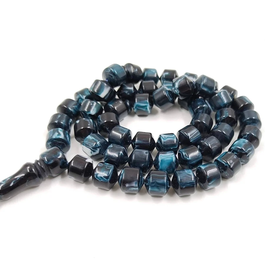 Мусульманский браслет Tasbih из синей смолы четки молитвенные бусины мусульманский