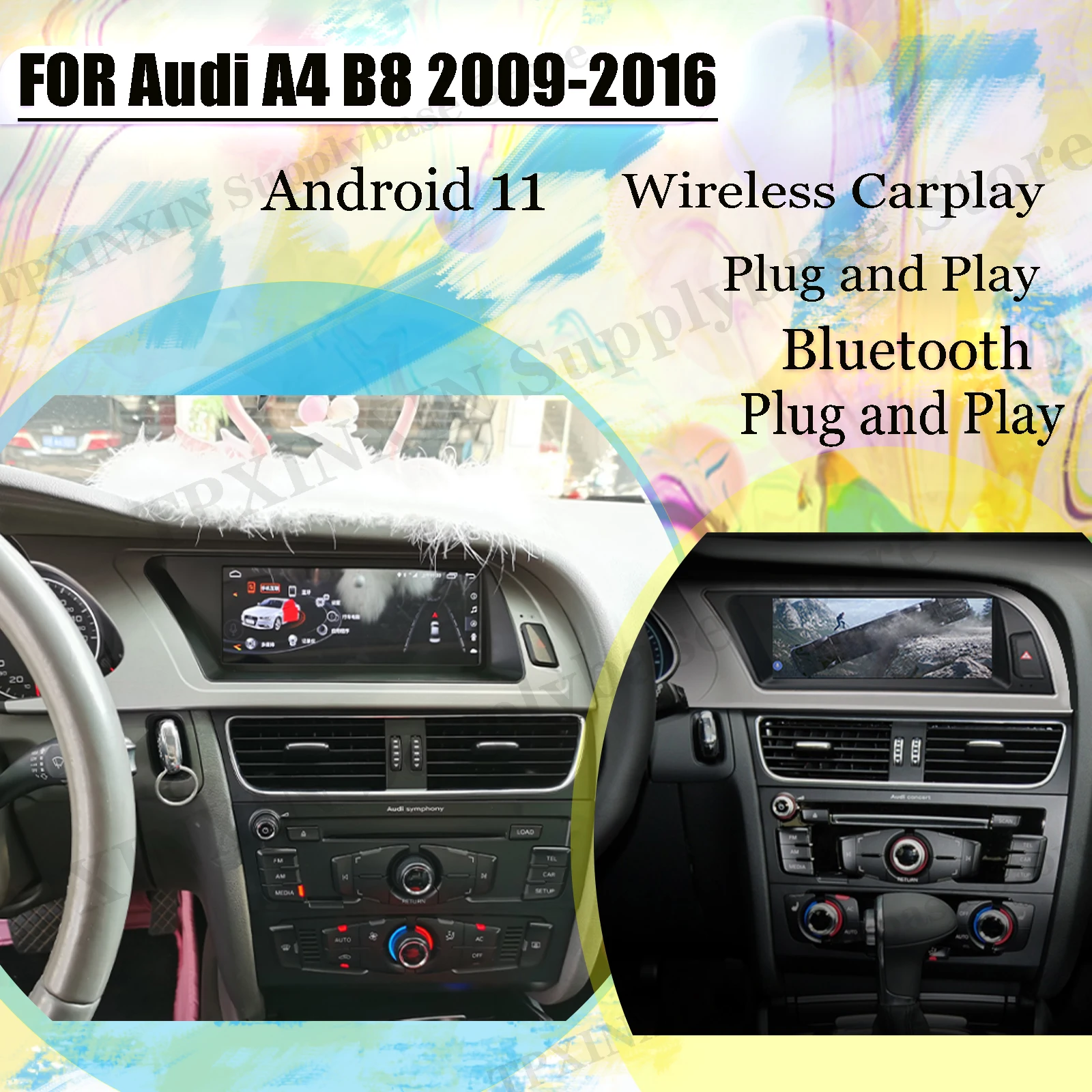 

Автомобильная Мультимедийная система для автомобиля Audi A4 B8 2009 2010 2011 2012 2013 2014 2016