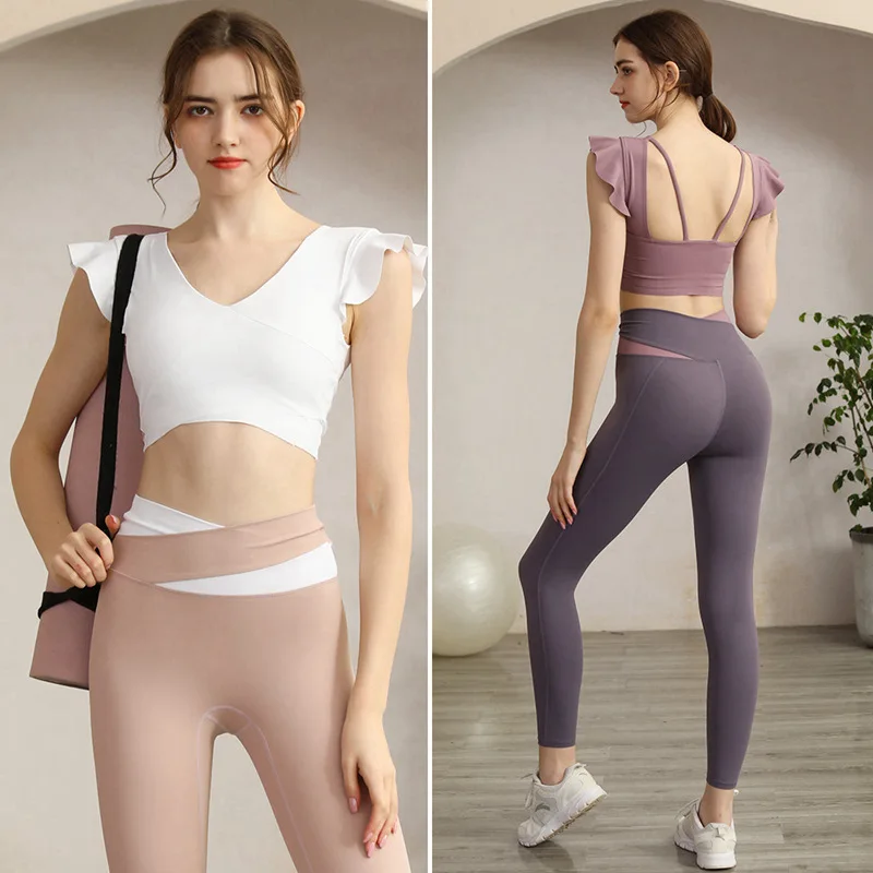 

Yoga Shirt Short Sleeve Sexy Gym Sports Vest Yoga Top Open Back Top