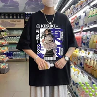 anime tokyo revengers baji keisuke graphic printed tshirt summer men women harajuku hip hop unisex teen clothes manga style tees