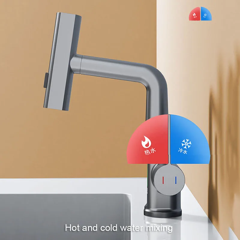 Ручной распылитель кухонный кран с вытяжным подъемным водопадом для ванной