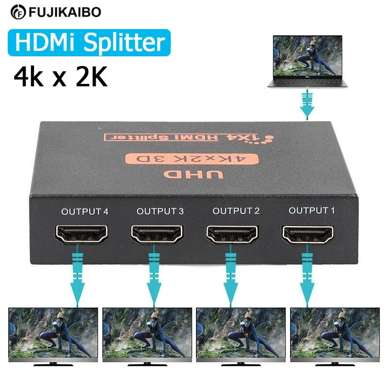 

Разветвитель кабеля HDMI, 4K, 2K, 4x1, HD 1080P, 4 входа, 1 выход