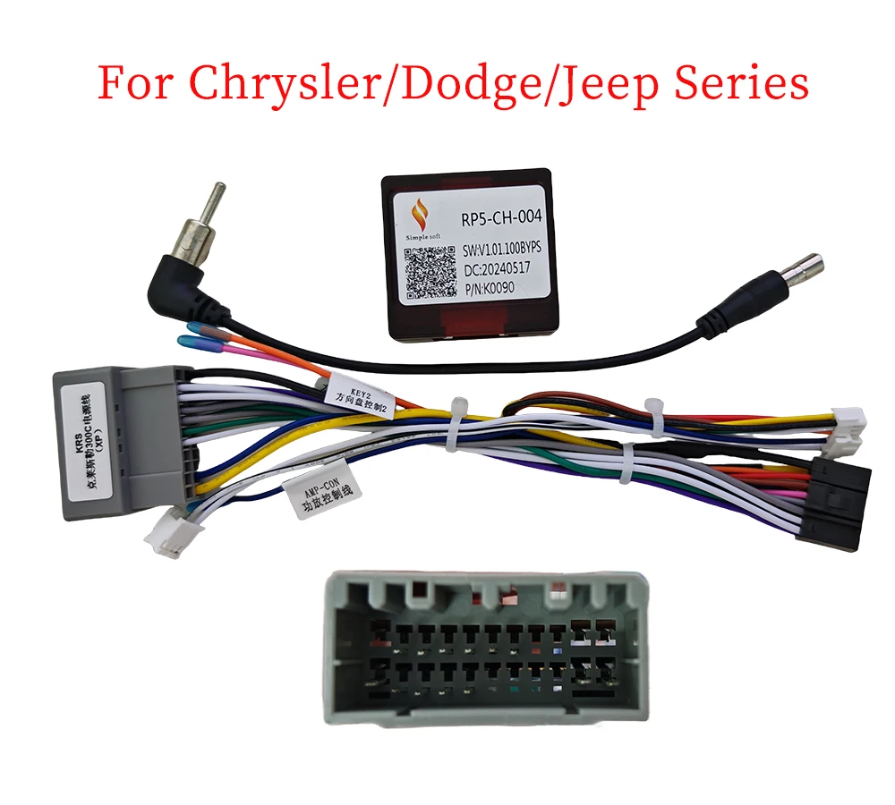 Автомобильный жгут проводов адаптер кабеля питания Canbus Box Decoder для Jeep Compass Patriot