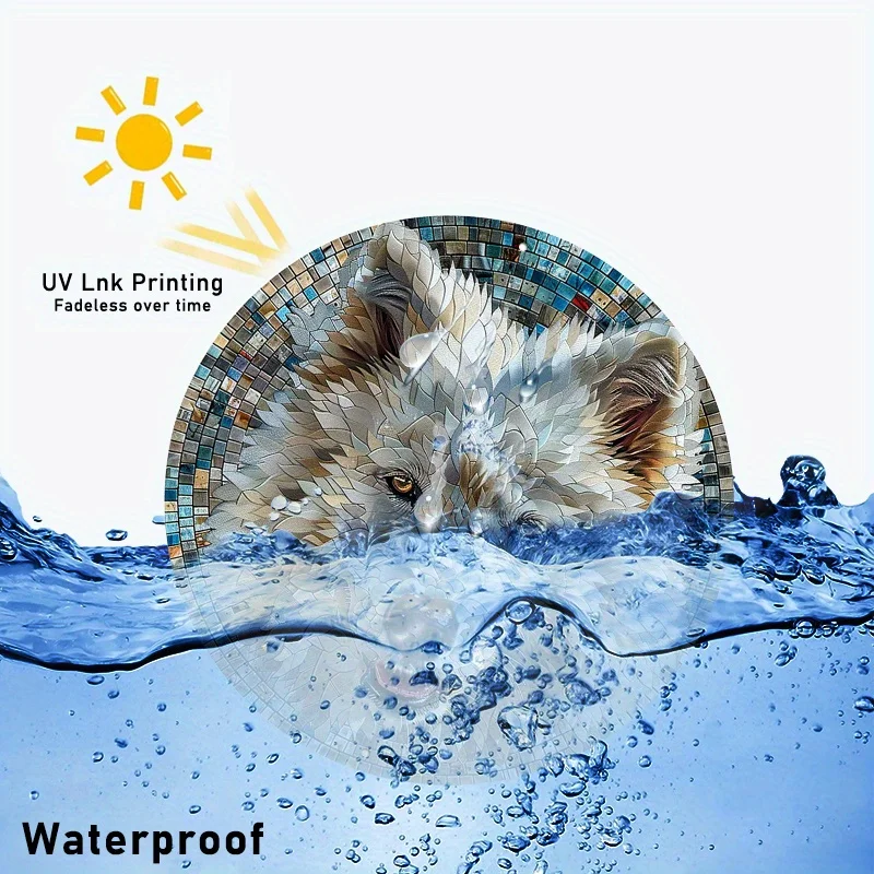 Самоид собака металлическая настенная табличка-круглый декор для сада спальни