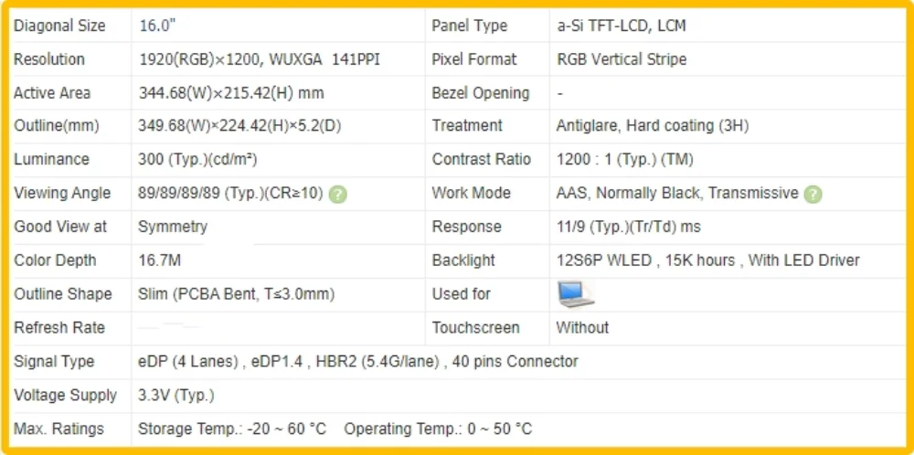 N160JME-GEK N160JME GEK FHD 1920x1200 16.0 дюймовый экран ноутбука ЖК-экран IPS без сенсорной панели