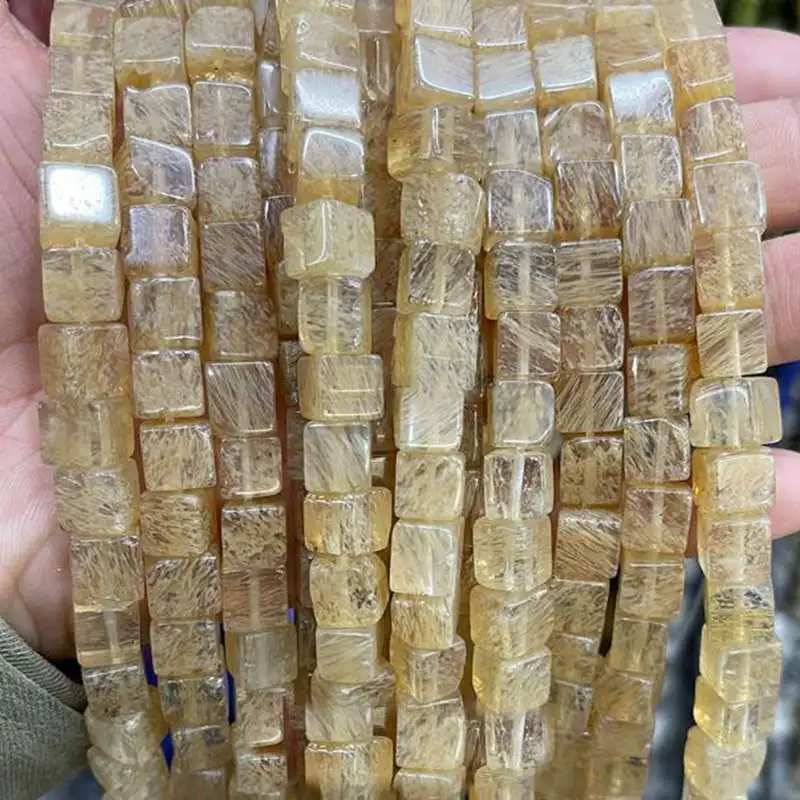 

Синтетический хрустальный камень, свободные бусины 8 мм, гладкая квадратная форма, самодельный драгоценный камень, аксессуары для изготовл...