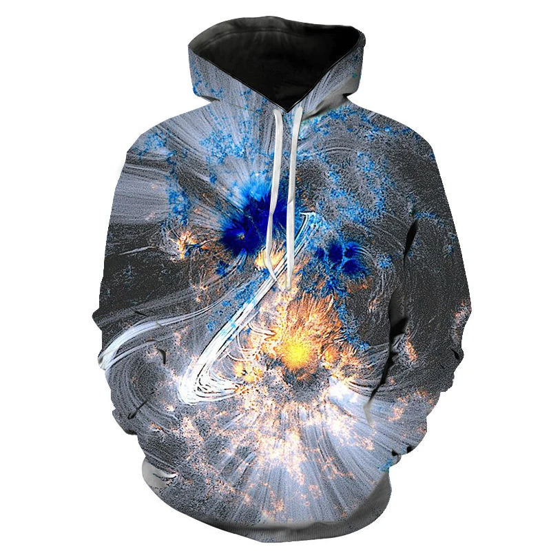 Fall Winter New Colorful Cloud Hoodie Men Ladies Galaxy 3D Print Sweatshirt Cool Long Sleeve Pullover Gothic Men Streetwear