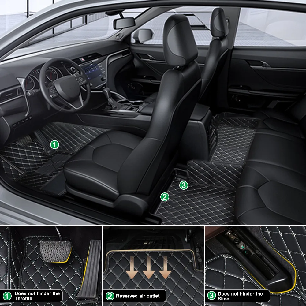 Кожаные автомобильные коврики на заказ 100% для Renault Megane 4 2017-2020 накладки ножки