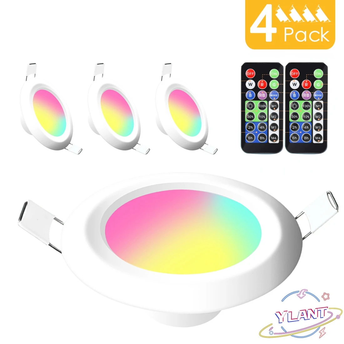 

Светодиодный точечный светильник с регулируемой яркостью, 8 Вт, круглый светильник RGB, утопленный точечный потолочный светильник 220 В, 110 В, у...