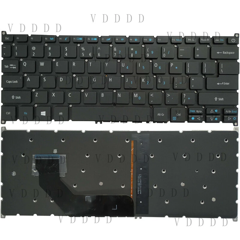 Фото Новая клавиатура для ноутбуков ACER Aspire S13 S5-371 S5-371T Swift SF113-31 (US-раскладка) №1