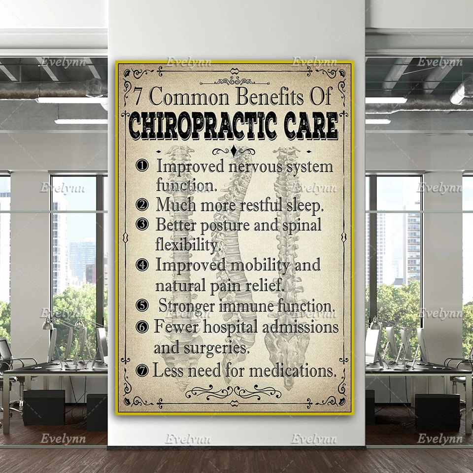 Chiropractor 7 общие преимущества хиропрактика уход винтажная Картина на холсте плакат