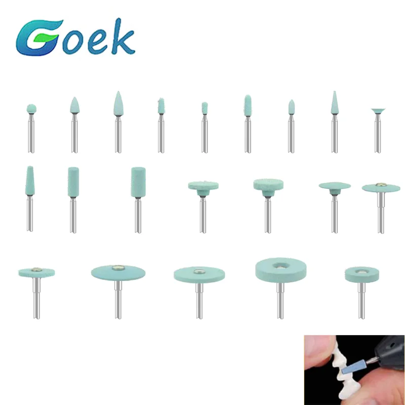 

10pcs Dental Grinding Burs Diamond Stones for Zirconia or All Ceramics Heatless More Durable Medium Blue