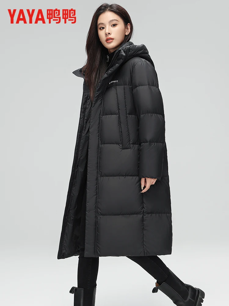 Duck Long down Jacket Women over the Knee 2024 Winter New Simple and Versatile Western Sle Big Brand High-Grade Sense ...
