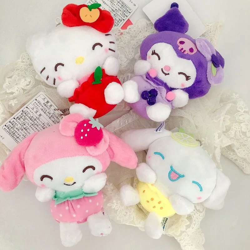 

Kawaii Kuromi Cinnamoroll My Melody Hellokittys Sanrioed Plush Pendant Keychain Cartoon Cute Anime Plushie Bag Pendant Doll Toys