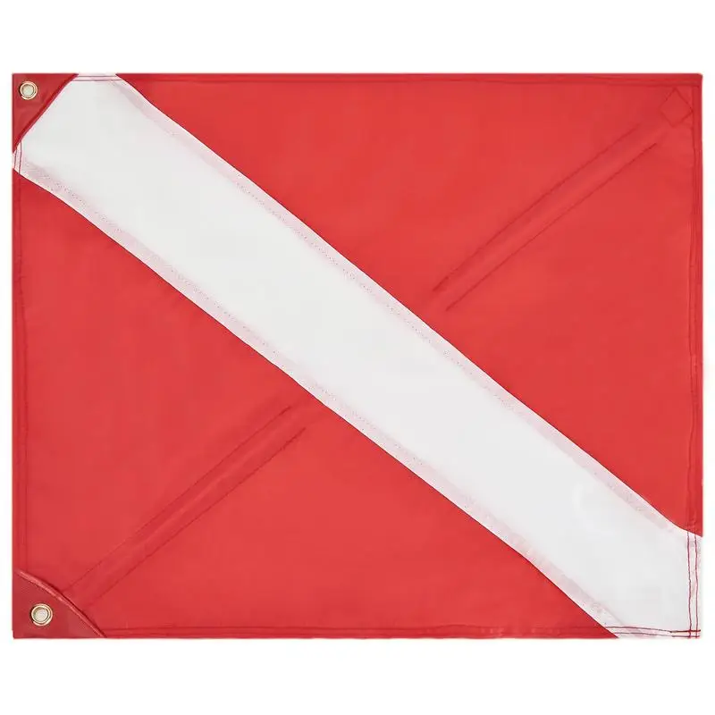 

Snorkeling Flag Polyester Snorkeling Flags With Stiffening Pole 19.69 X 24.41in Diver Down Warning Flag For Scuba Diving