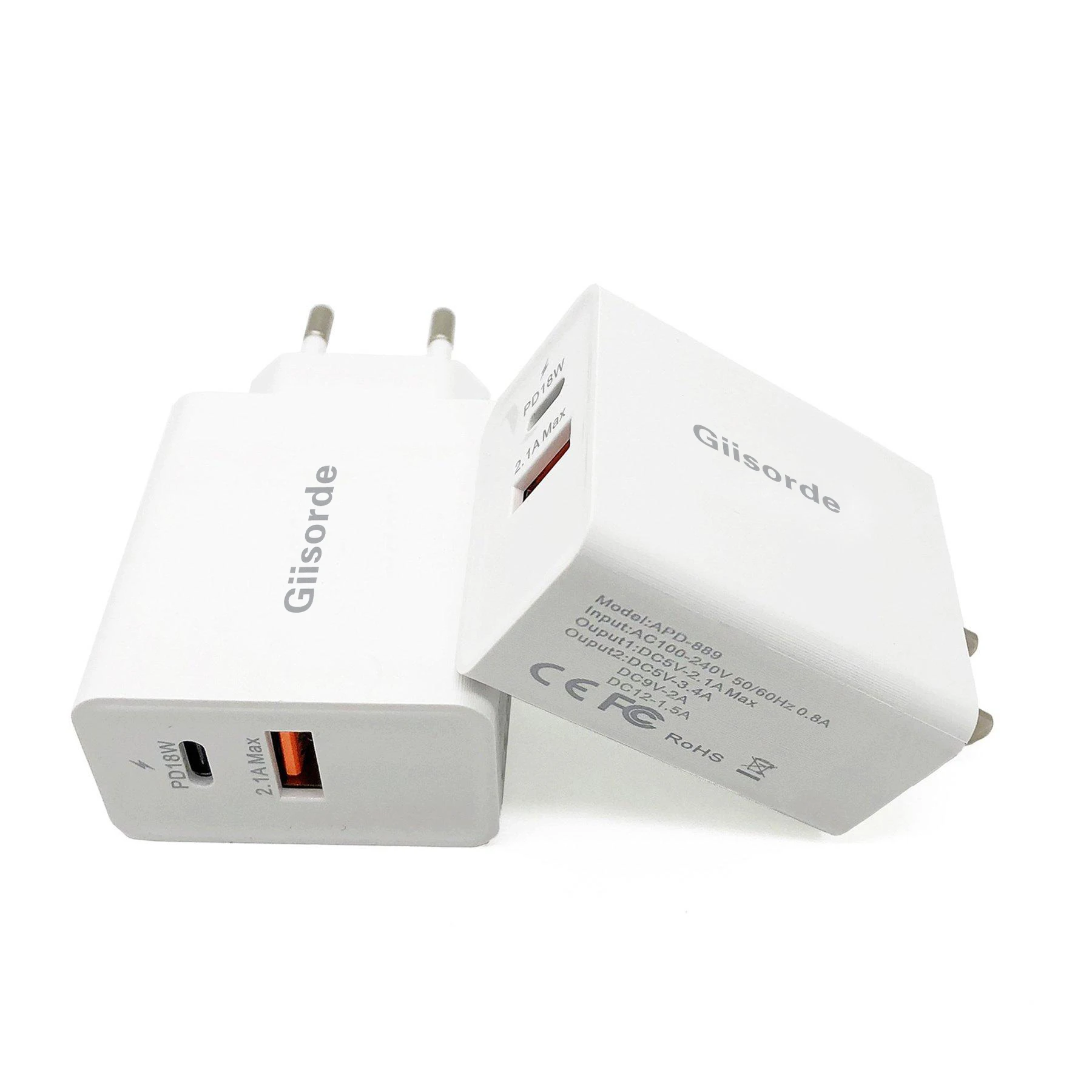 

Зарядное устройство для смартфонов giisord 18 Вт, зарядное устройство USB Quick Charge 3,0, быстрая зарядка USB C для iPhone 13, 12 Pro, iPad, Huawei, Xiaomi, Samsung