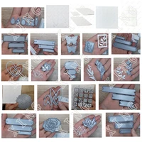 special sale various love heart shape floral rectangle borders paper craft new metal cutting dies scrapbooking blade punch molds