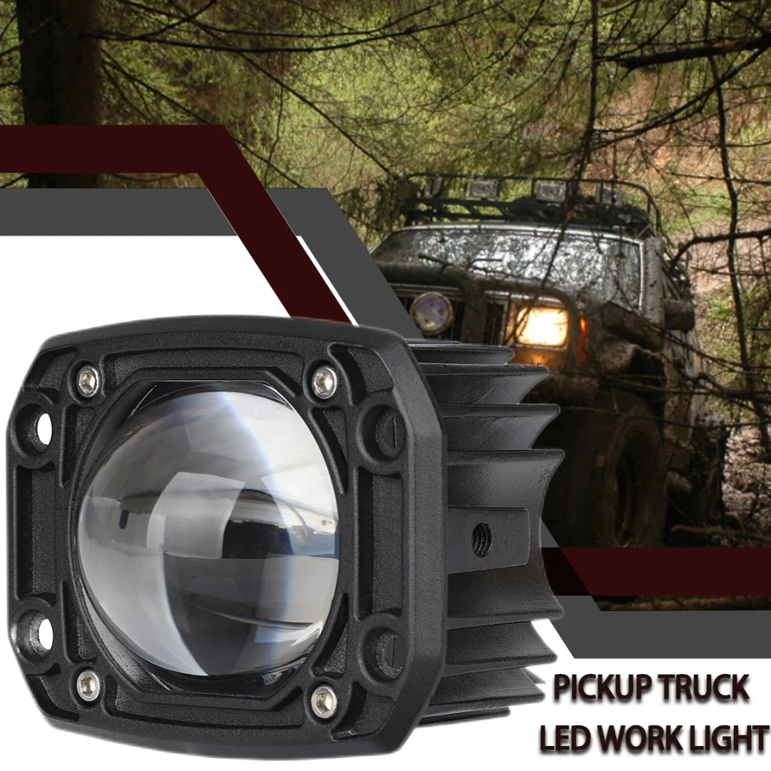 1 шт., 3-дюймовая подсветка для инженерных автомобилей, IP67, 10 ~ 32 В, 30 Вт, 6500K, лм