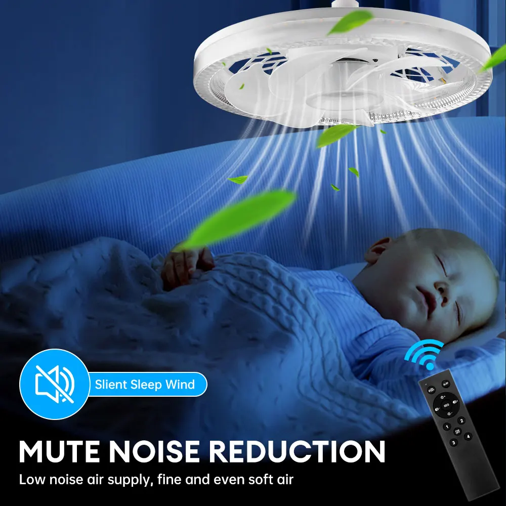 Светодиодный потолочный вентилятор 45 Вт E27 с регулируемой яркостью