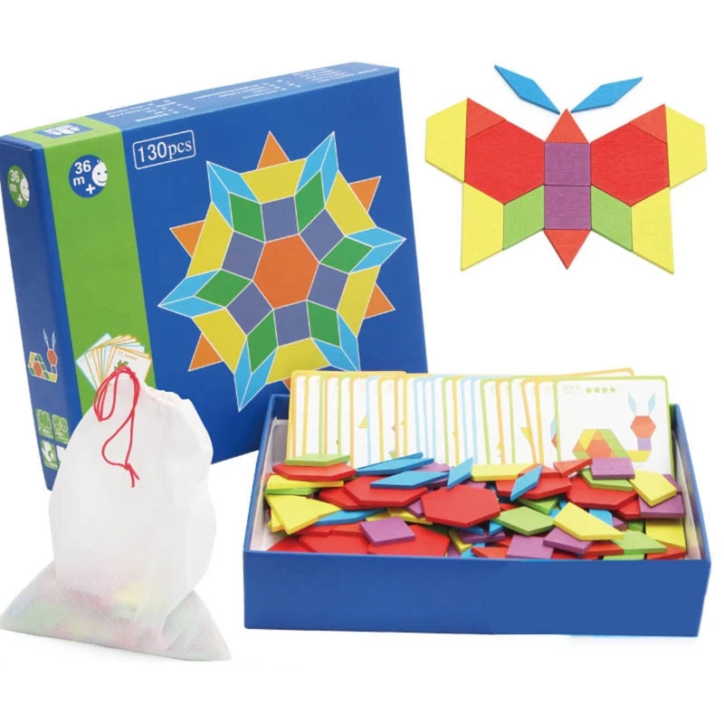 

Children Wooden Puzzle Cube Space Thinking Game Set Toys for Over 3 Years Old Kids Building Block Improve Game Set