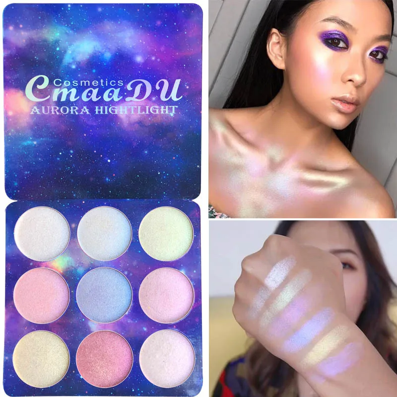 

Shine Nude Make Up Palette Set Kit Cosmetic Makeup/CmaaDu 9 Colors Gliltter Eyeshadow Palette Matte Eye Shadow Pallete Shimmer
