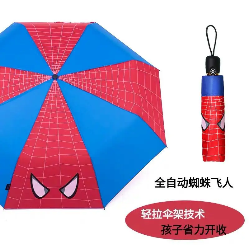 Детский виниловый Зонт Человек-паук портативный автоматический зонтик от солнца