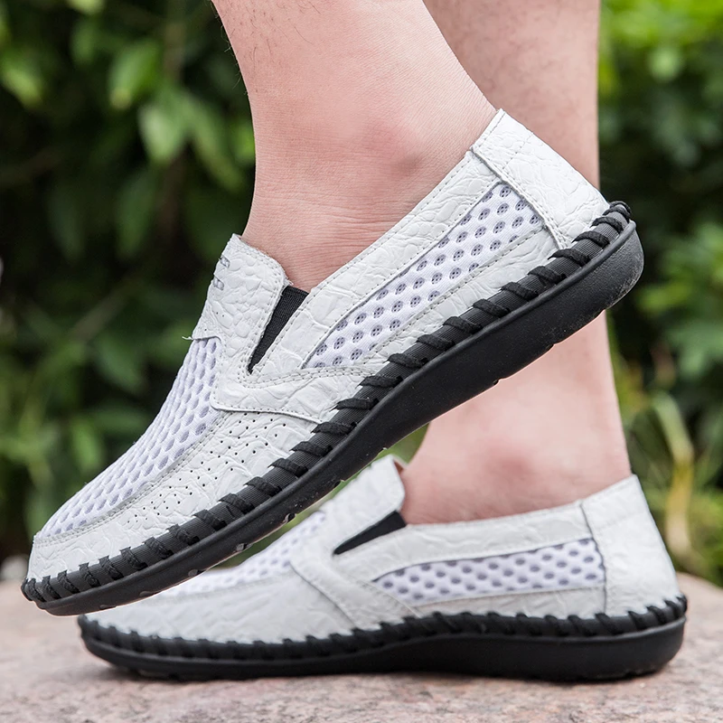 

Mens Shoes 2022 Summer Men Fashion Sneakers Breathable Stitching Handmade Creek-tracking Shoes Flat Mens Loafers Shoes Luxury