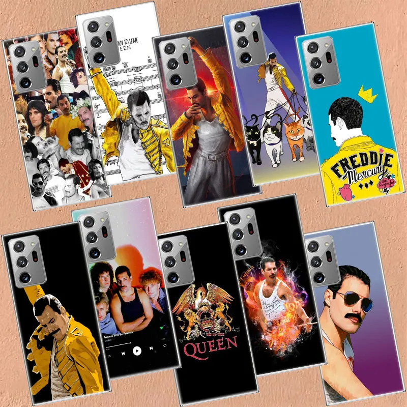 Freddie Mercury Queen Band Phone Case For Samsung Galaxy S23 S22 Ultra S21 Plus S20 FE S10 S10E S9 S8 Plus S7 Cover Capa Soft TP