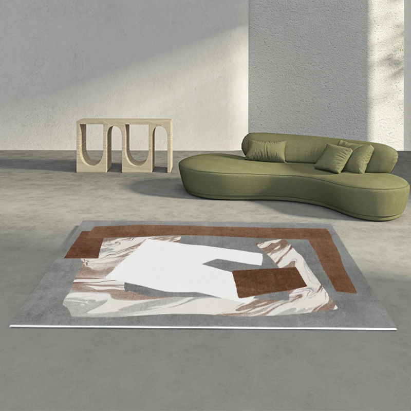 

Living Room Light Luxury Style Large Area Carpet Modern Abstract Art Bedroom Decor Carpet Striped Non-Slip Washable Floor Mat