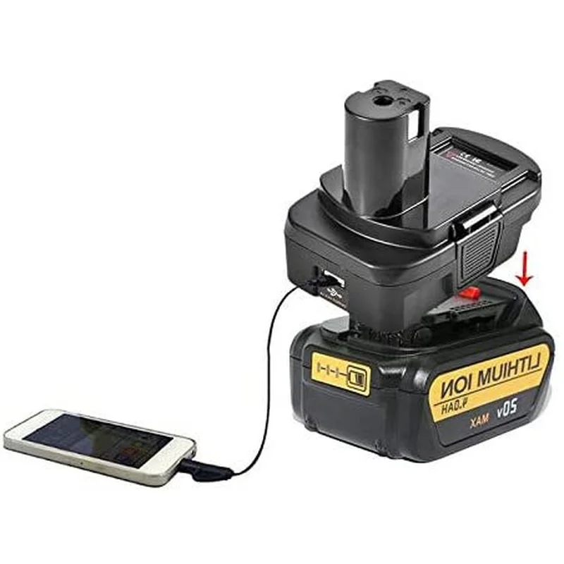 Адаптер для преобразователя батареи DM18RL Dewalt/Milwaukee 20 в преобразователь