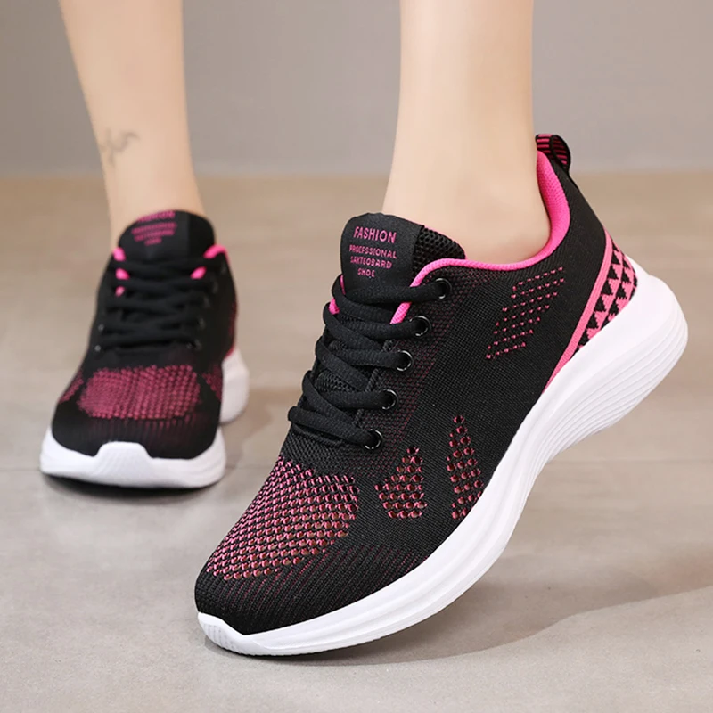 Lightweight Women Casual Shoes Non-slip Female Vulcanized Shoes Outdoor Breathable Women's Casual Sneakers Lace Up Free Shipping