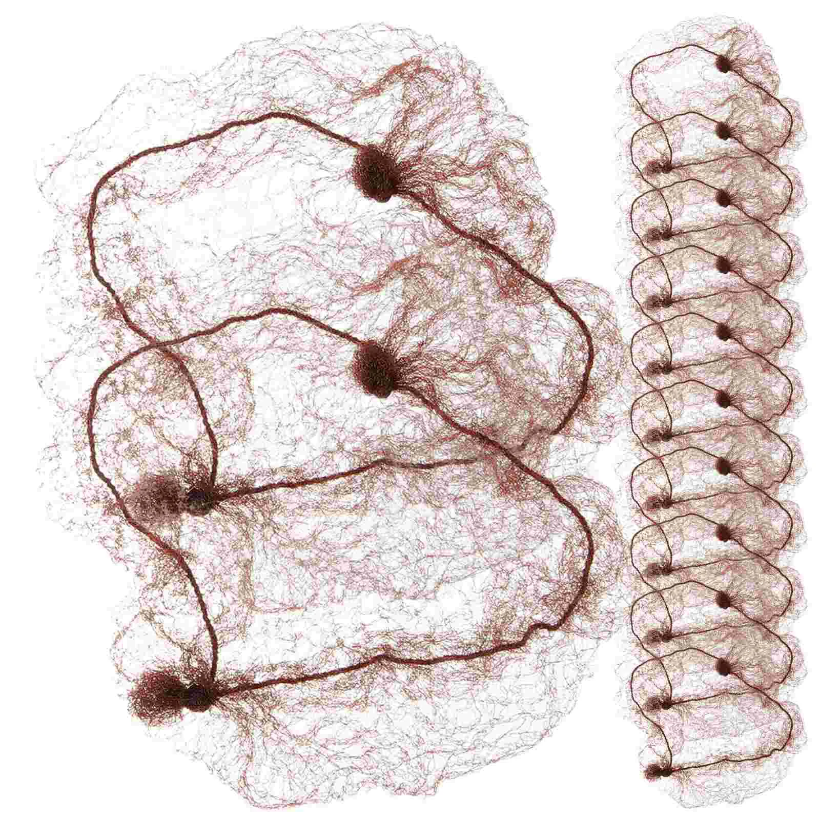 

50 Pcs Mesh Bun Hair Net Accessories Girls Steamed Stuffed Women Hairnets Elastic Nylon Buns Nurse