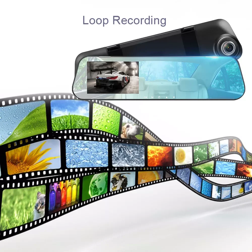 

Автомобильный видеорегистратор, 4 дюйма, широкоугольный, 1080 градусов, HD 120 P