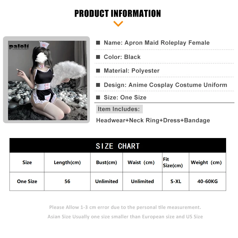 Женский французский фартук ролевой игры горничной, женское нижнее белье, костюм для аниме косплея, униформа, сексуальное сладкое искушение, черное платье с открытой спиной.
