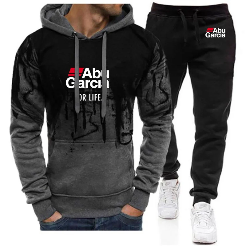 

2022 autumn / winter new Abu Garcia men's hoodie + pants Harajuku tracksuit Casual sports shirt brand sports suit