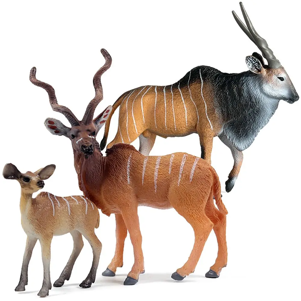 

Обучающие игрушки научные и натуральные Детские познавательные фигурки Pronghorn модель Бонго Антилопа имитация диких животных зоопарк сцены