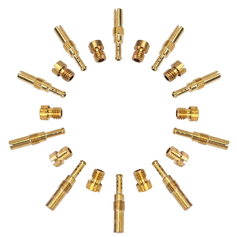 10 шт. комплект главного жиклера карбюратора и медленная/пилотная струя для