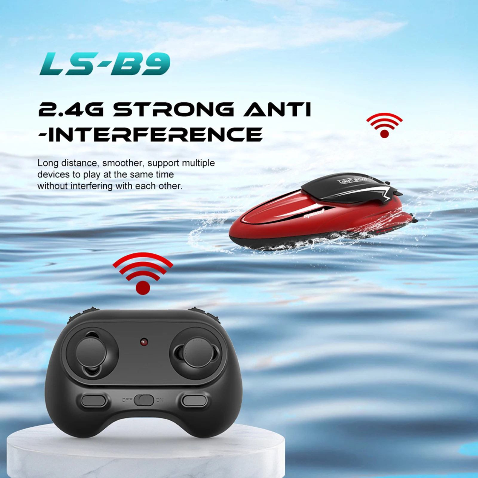 

LSRC 2,4 ГГц B9 летняя лодка с дистанционным управлением водная игрушка гребной двойной пропеллер электрическая высокоскоростная лодка высоко...
