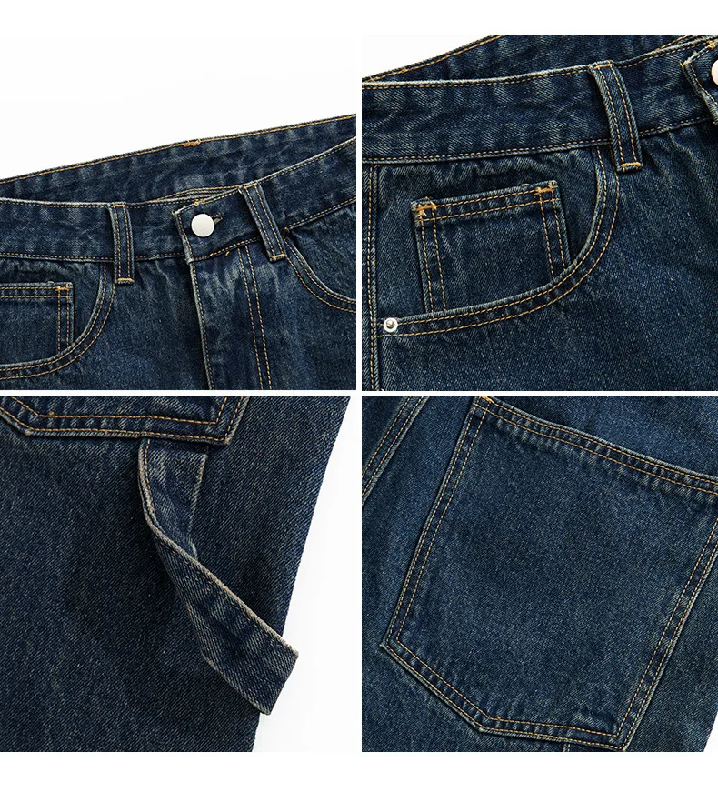 Autumn Winter Casual Soft Solid Men's Cool Boys Waist Loose Suit All Match AllSeason Button Jeans AllSeason Pocket Cool Boy