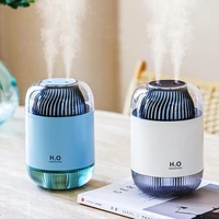 1000ml dual nozzle air humidifier with led light home usb charging 3600mah battery portable wireless humidifier water diffuser