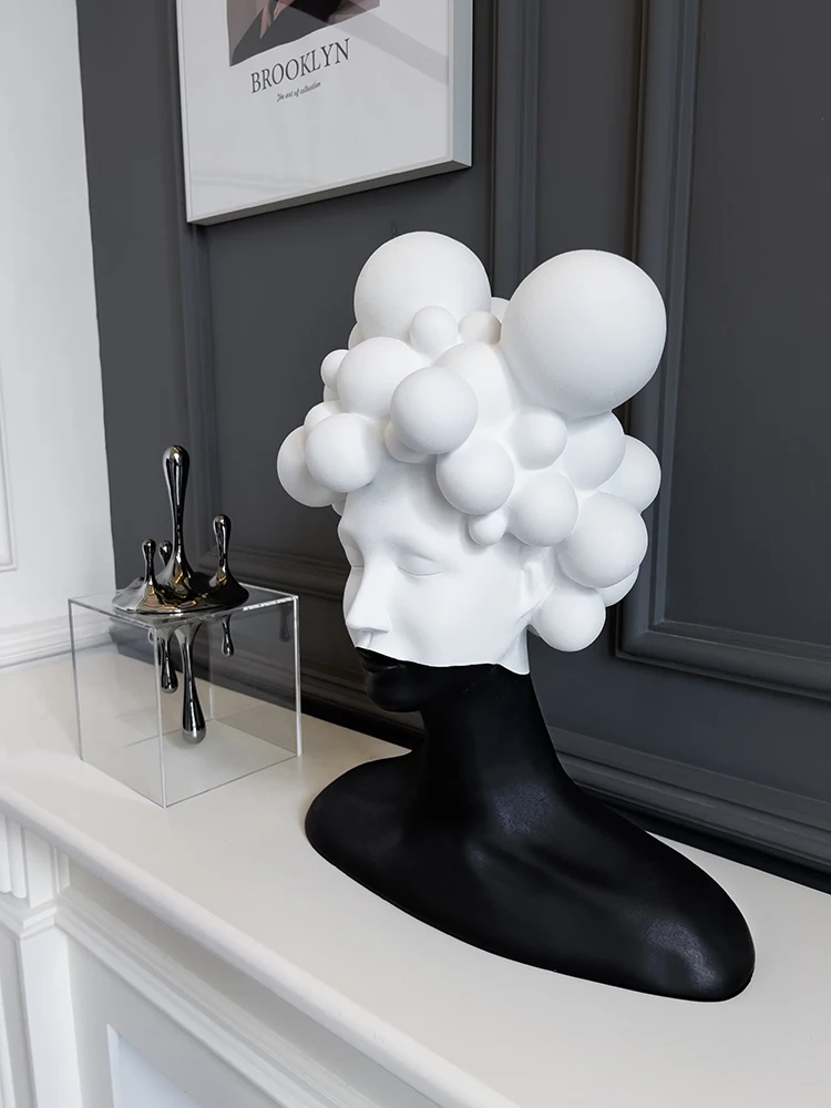 

Resin Art Sculpture Girl Lady Statue Home Decor Living Room Decoration Object Wine Cabinet Wedding Gift Decoration Figurine