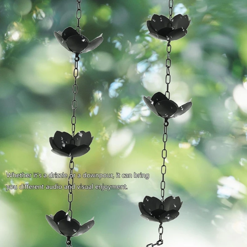 Цепочка от дождя с цветами железные чашки цепь для желобов карнизов дренажа
